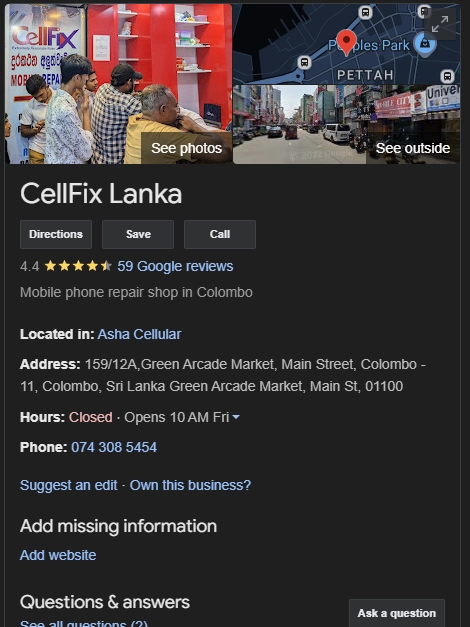 Cellfix Lanka (GMB)